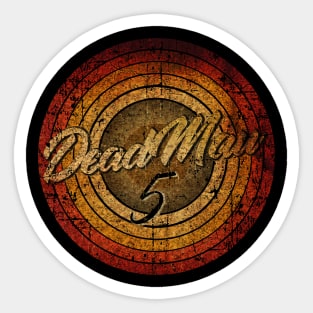 circle vintage retro faded Deadmau5 Sticker